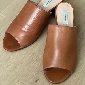 LK Bennett tan leather mules eu size 37